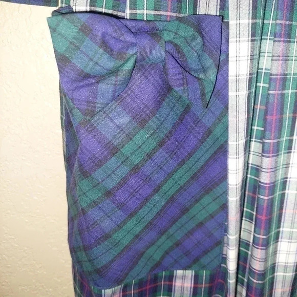 Vintage Sharon Young Plaid Dress Size Small Cottage Core - Picture 4 of 11